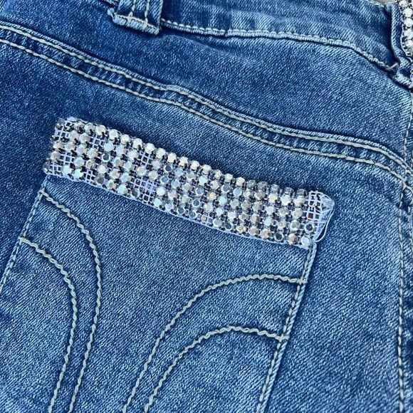 Y2K Bisou Bisou Rhinestone Embellished Jeans - Picture 4 of 8